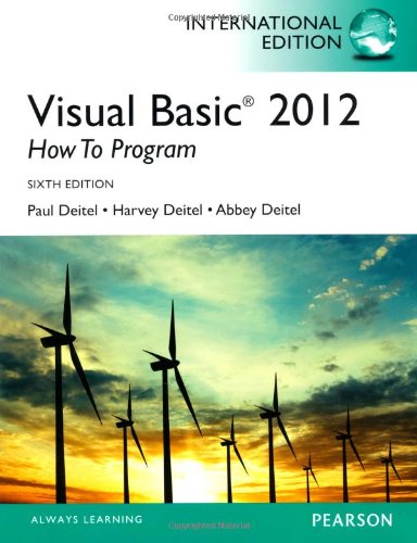 Visual Basic 2012 How to Program, International Edition
