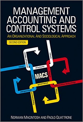 Management Accounting and Control Systems: An Organizational And Sociological Approach
