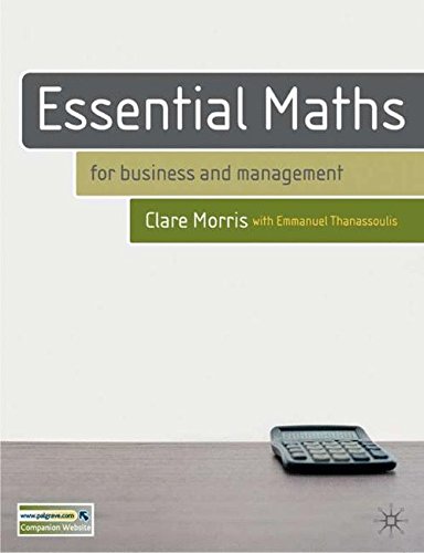 Essential Maths: for Business and Management