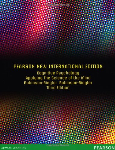 Cognitive Psychology: Pearson New International Edition