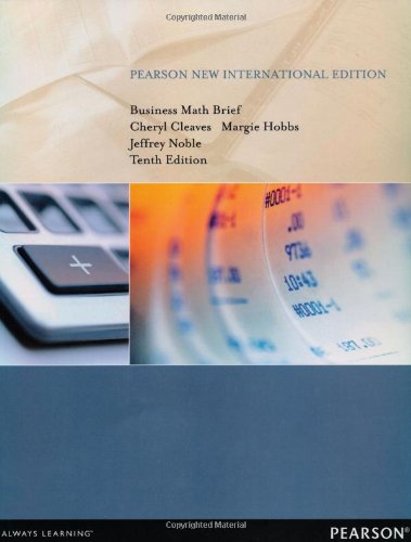 Business Math Brief: Pearson New International Edition