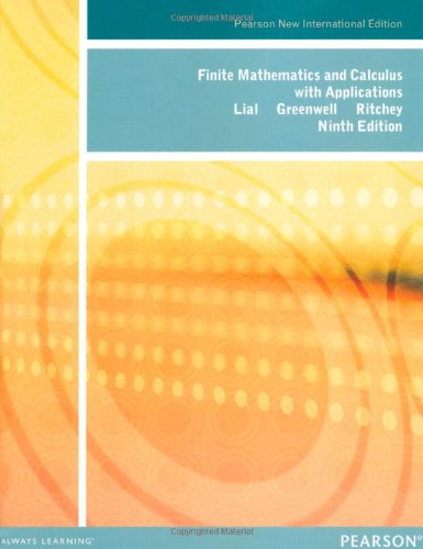 Finite Mathematics and Calculus with Applications: Pearson New International Edition