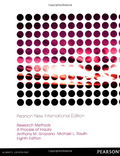 Research Methods: Pearson New International Edition