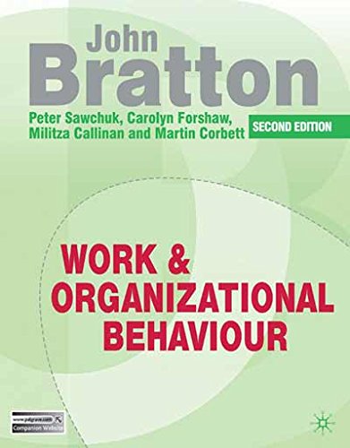 Work and Organizational Behaviour