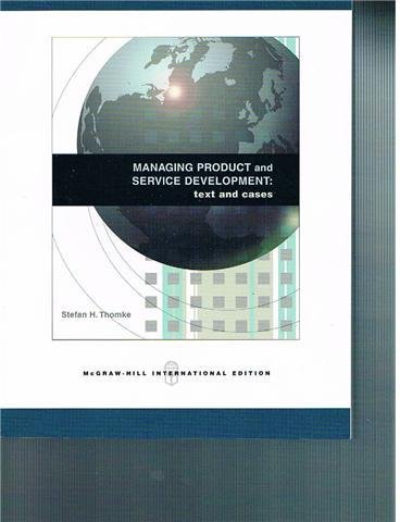 Mananging Project and Service Development: Text and Cases