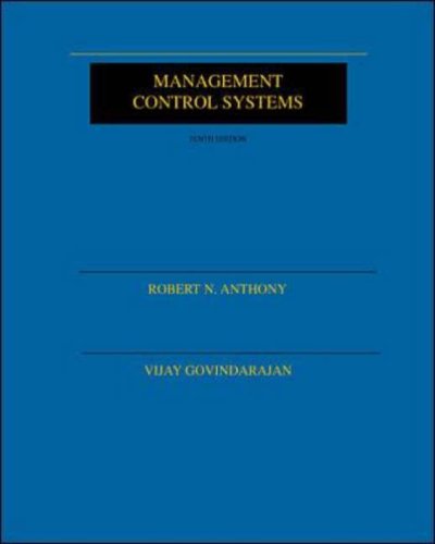Management Control Systems (McGraw-Hill International Editions: Accounting/auditing Series)