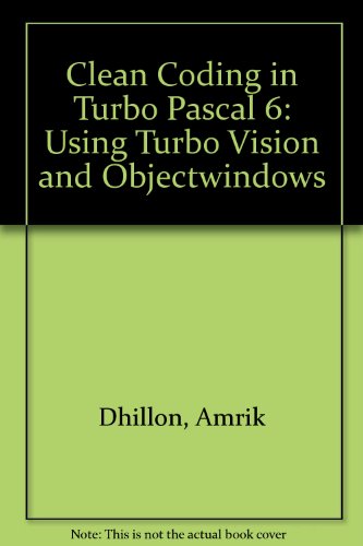 Clean Coding in Turbo Pascal 6: Using Turbo Vision and Objectwindows