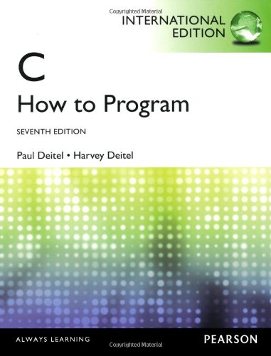 C How to Program:International Edition
