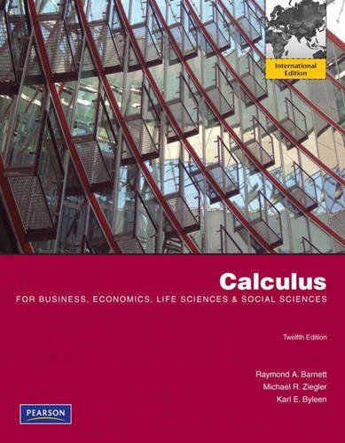 Calculus for Business, Economics, Life Sciences and Social Sciences