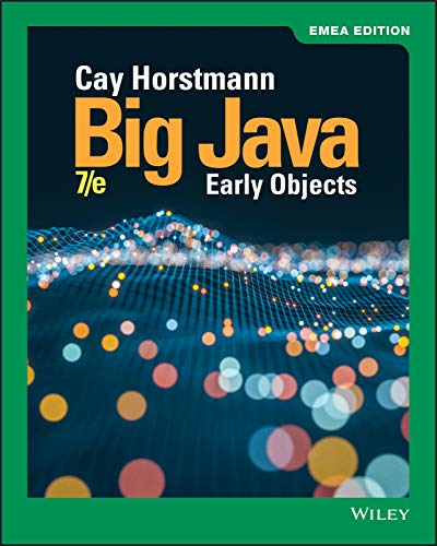 (KOD) Big Java: Early Objects, 7th Edition, EMEA Edition (Kod içinde e-kitap erişimi de mevcuttur.)