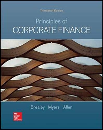 Principles Of Corporate Finance 13e With Connect Plus With Learn Sm Art 360 Days Card