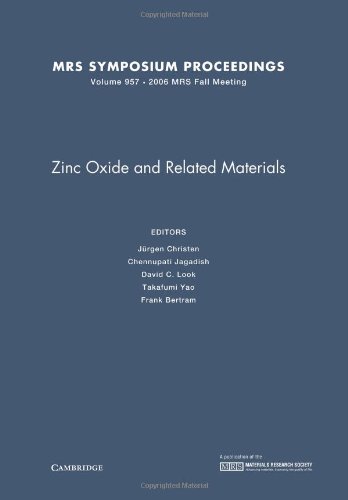 Zinc Oxide and Related Materials: Volume 957 (MRS Proceedings)