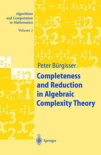 Completeness and Reduction in Algebraic Complexity Theory (Algorithms and Computation in Mathematics)