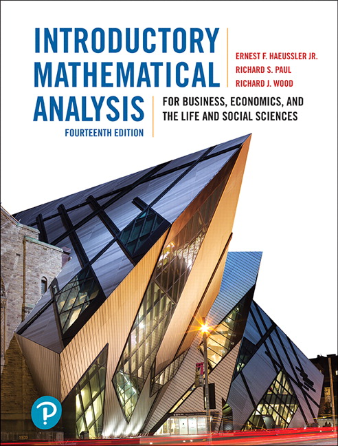 (MARMARA KOD) Introductory Mathematical Analysis for Business, Economics, and the Life and Social Sciences 14/e (Kod içinde e-kitap erişimi de mevcuttur.)
