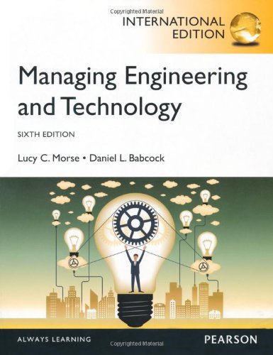 Managing Engineering and Technology, International Edition