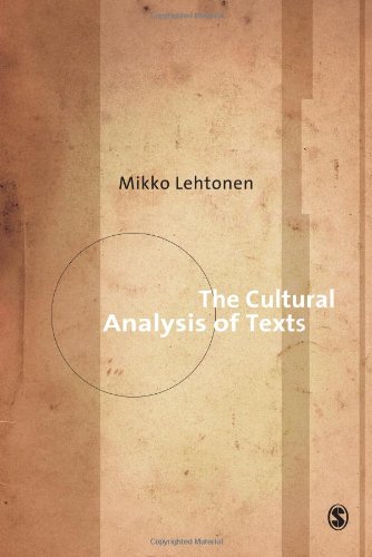 The Cultural Analysis of Texts