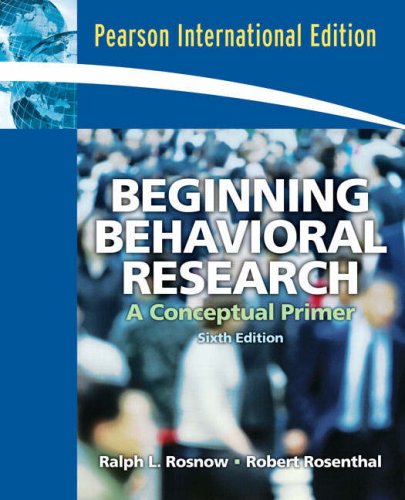 Beginning Behavioral Research: A Conceptual Primer