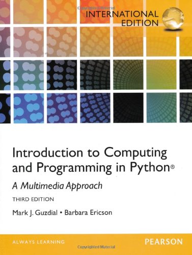 Introduction to Computing and Programming in Python