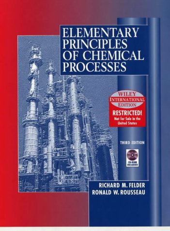 Elementary Principles of Chemical Processes