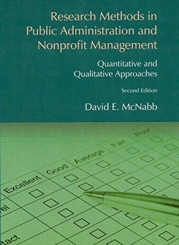 Research Methods in Public Administration and Nonprofit Management: Qualitative and Quantitative Approaches