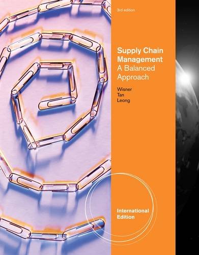 Supply Chain Management: A Balanced Approach, International Edition (with Printed Access Card)