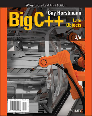 (KOD) Big C++: Late Objects, 3rd Edition (Kod içinde e-kitap erişimi de mevcuttur.)