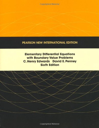 Elementary Differential Equations with Boundary Value Problems