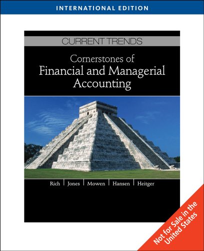 Cornerstones of Financial and Managerial Accounting