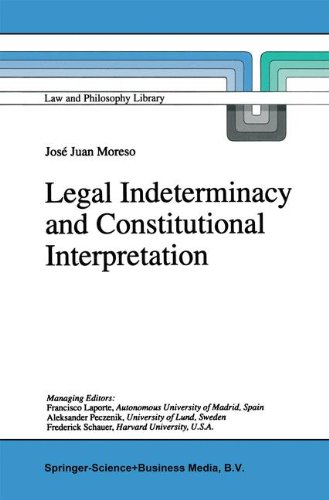 Legal Indeterminacy and Constitutional Interpretation (Law and Philosophy Library)